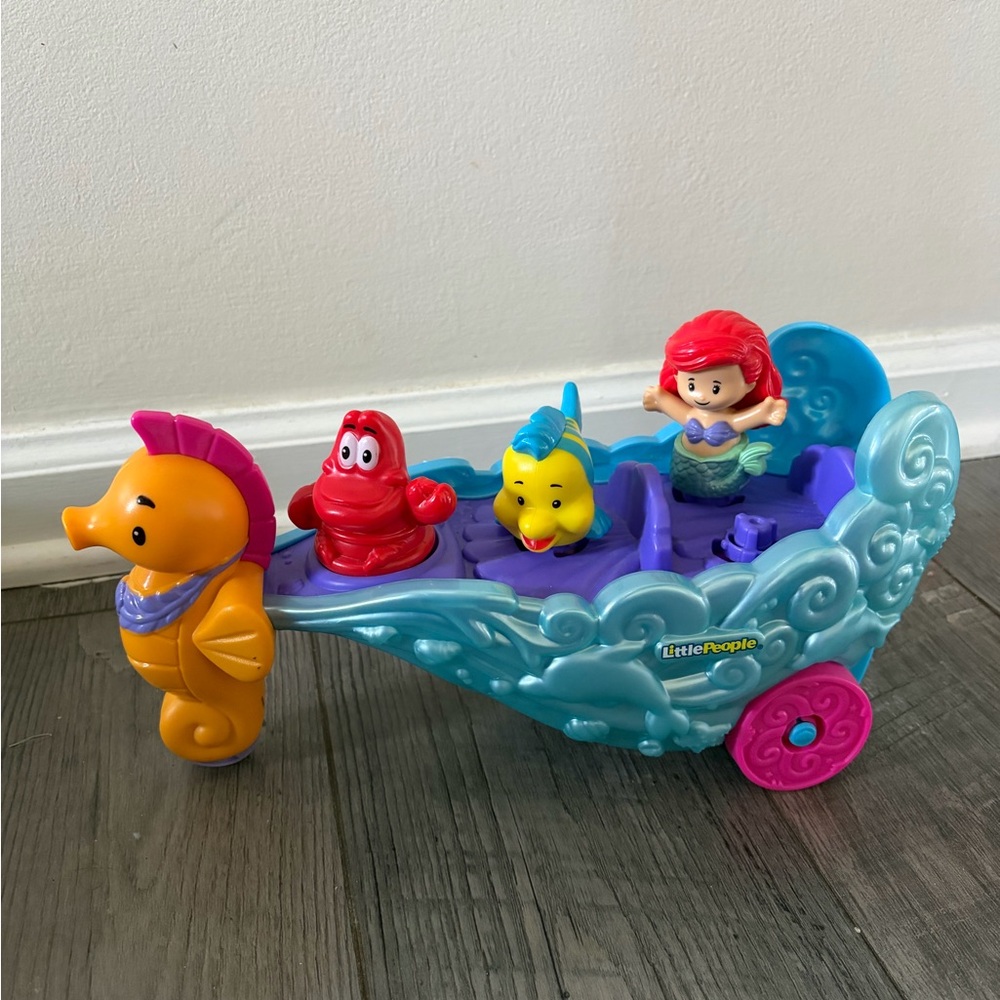 Little People The Little Mermaid Seahorse Blue/Purple/Pink- has lights/sound